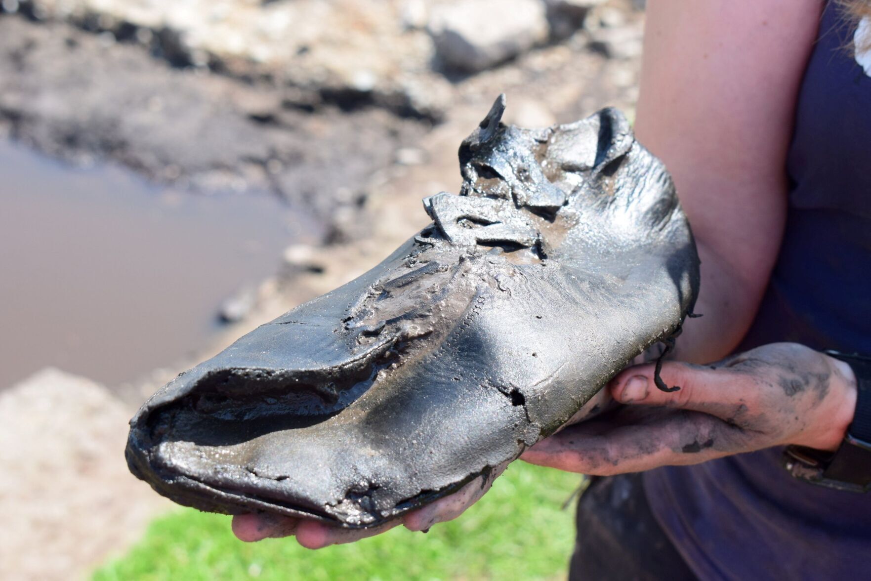 Huge Roman shoes discovered at fort leaves archaeologists stumped